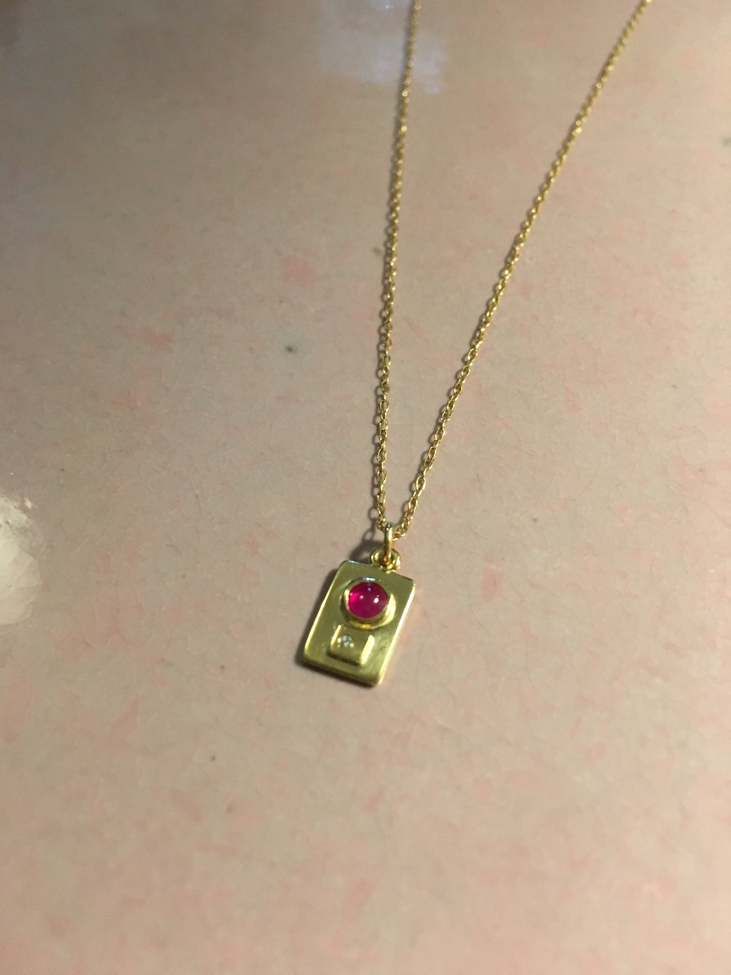 Necklace with Ruby.