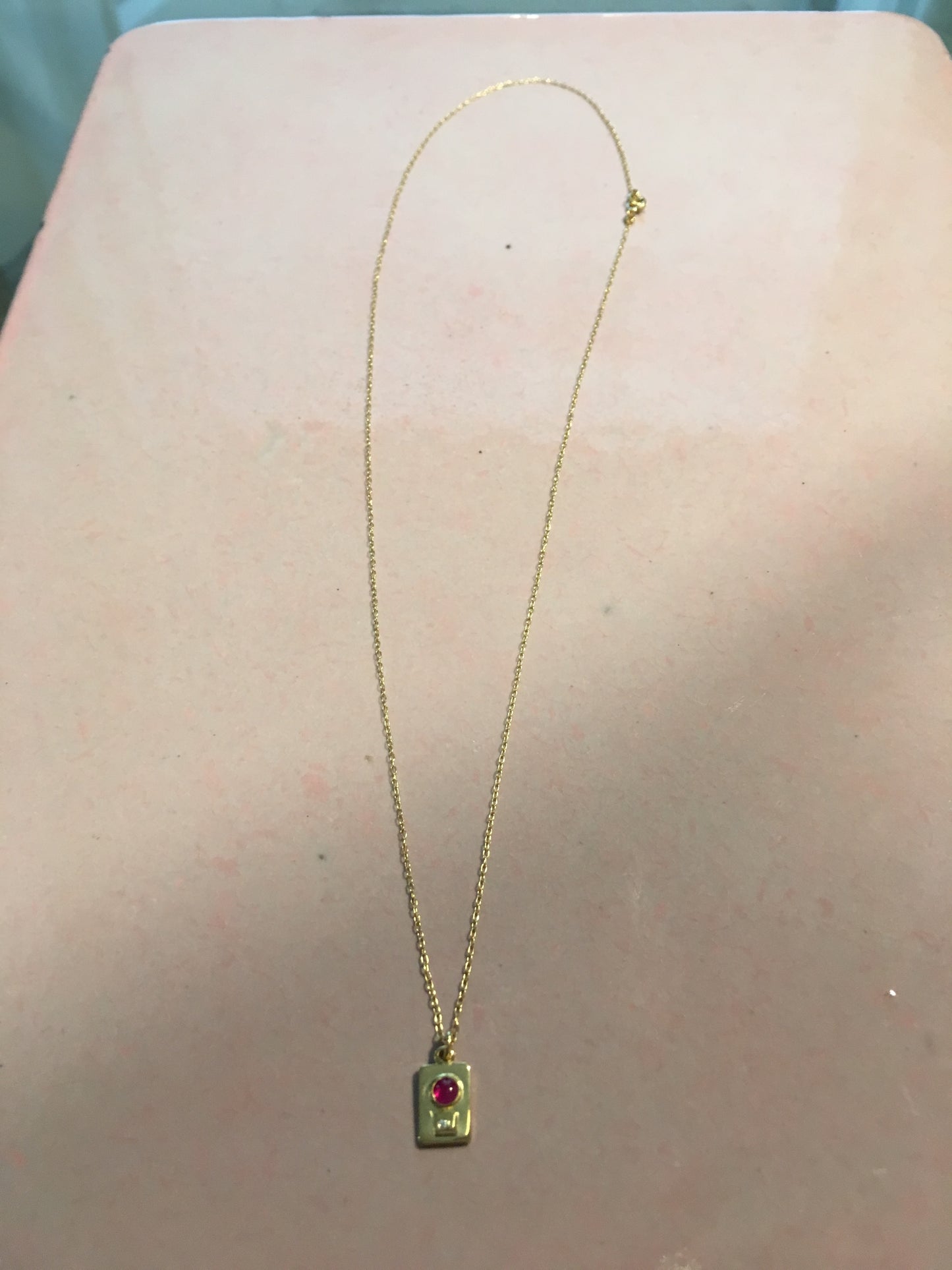 Necklace with Ruby.