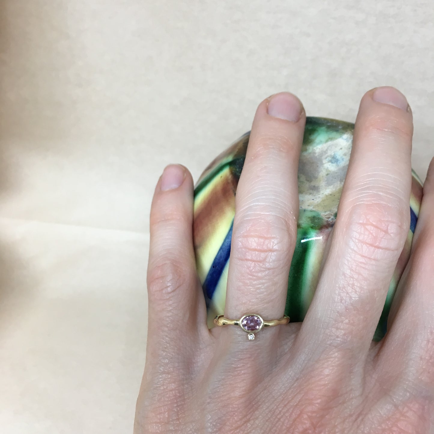 Thin liquid sapphire ring