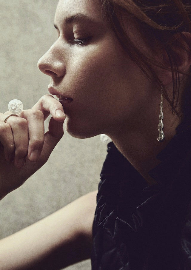THICK TEARDROP · EARRING · SILVER