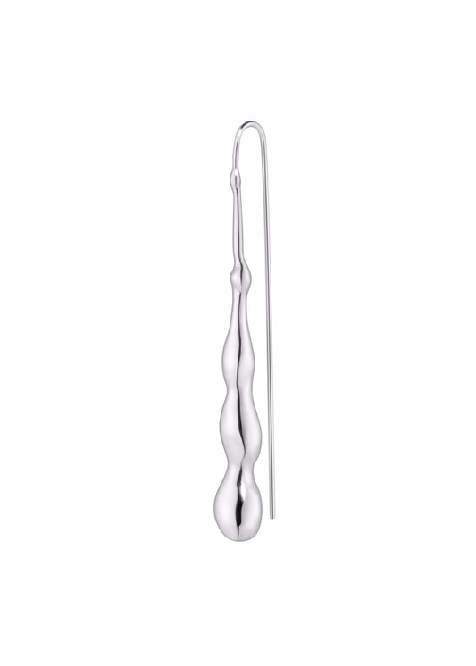 VERY THICK TEARDROP · EARRING · SILVER