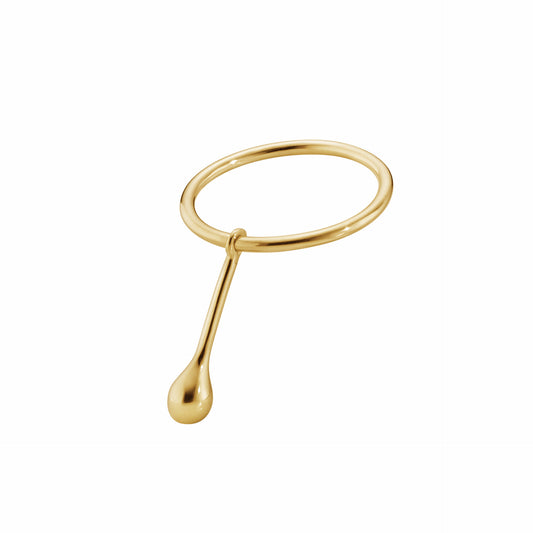 MOVING TEARDROP · RING · 18KT. GOLD