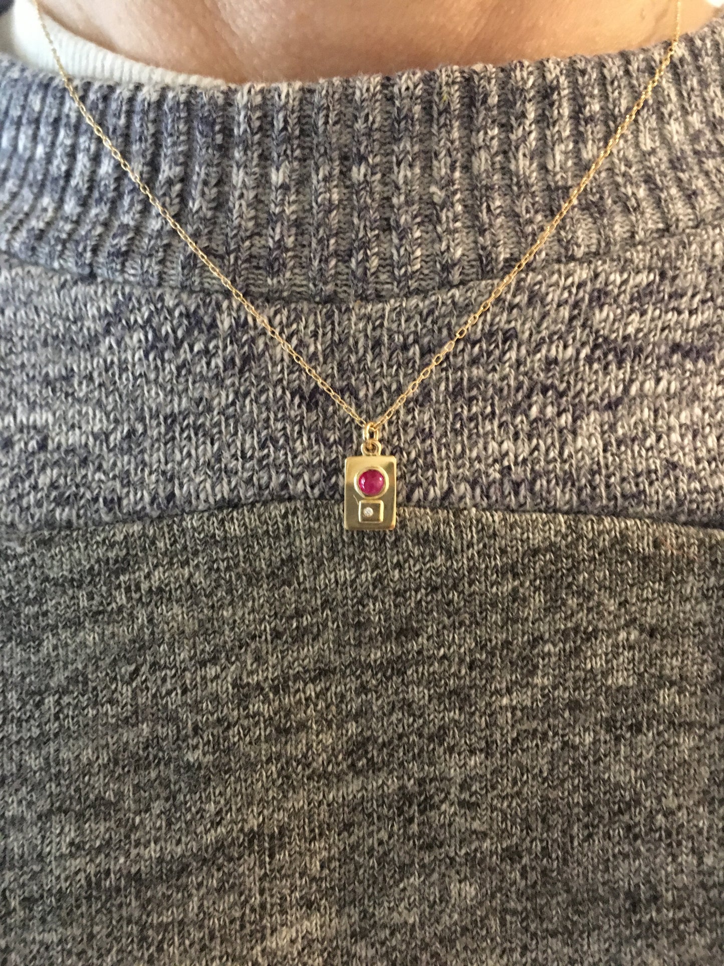Necklace with Ruby.